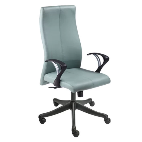High Back Sleek Leatherette Chair